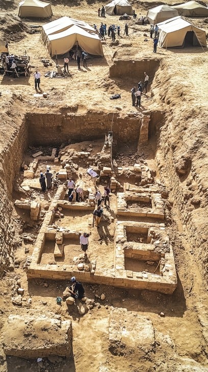 Archaeological excavation site