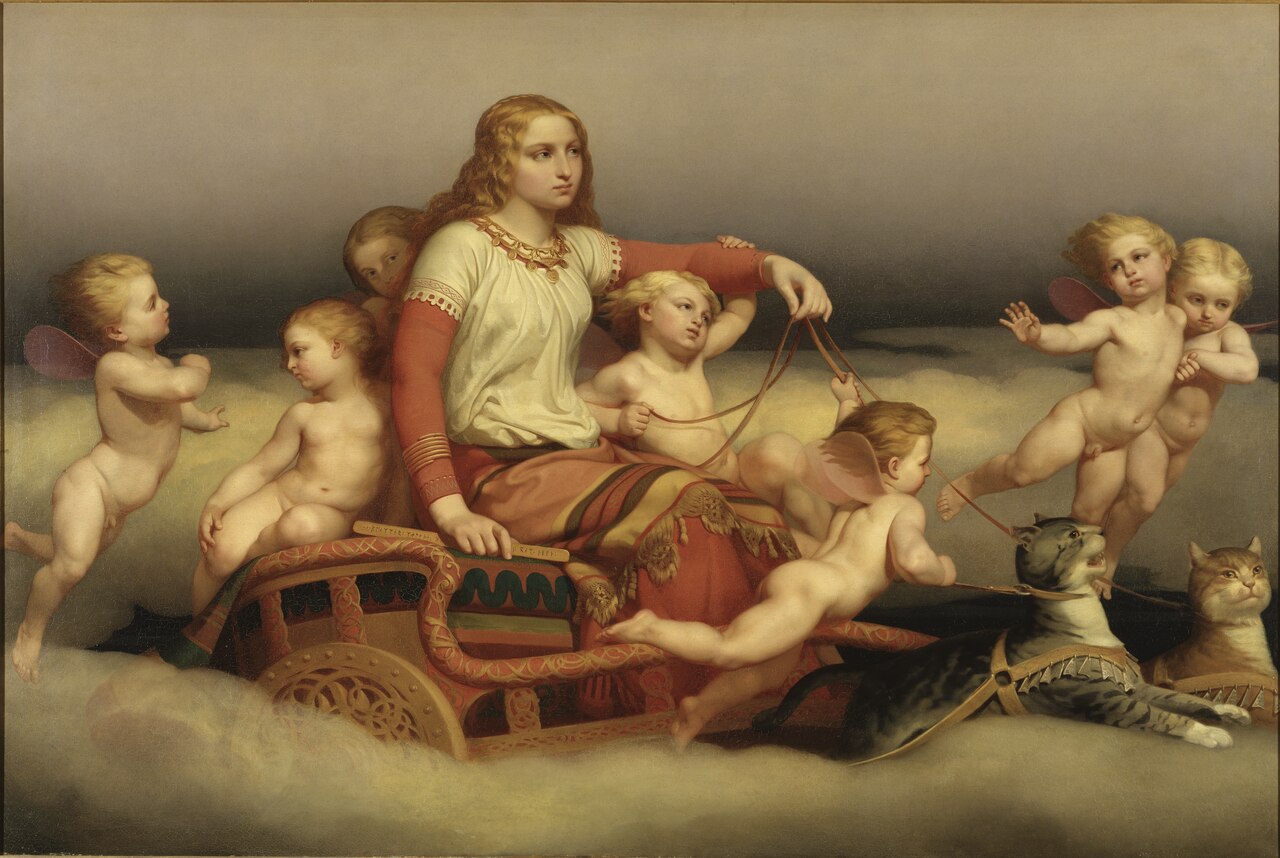 The freya norse goddess searching for her husband Odr, painted by Nils Blommér